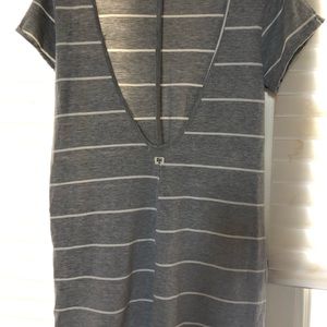 Gray and white dress/cover up